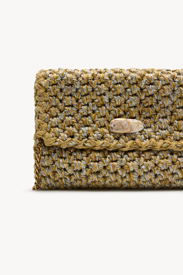 Hoss Intropia Numa. Bolso trenzado de tejido Dorado
