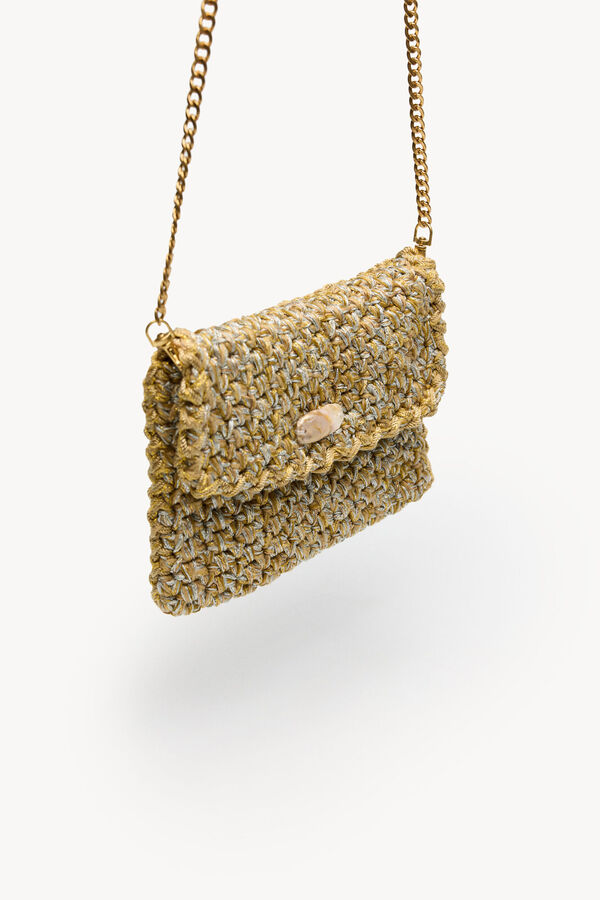 Hoss Intropia Numa. Bolso trenzado de tejido Dorado