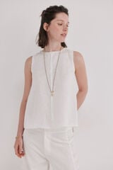 Hoss Intropia Celene. Top abalorios Blanco