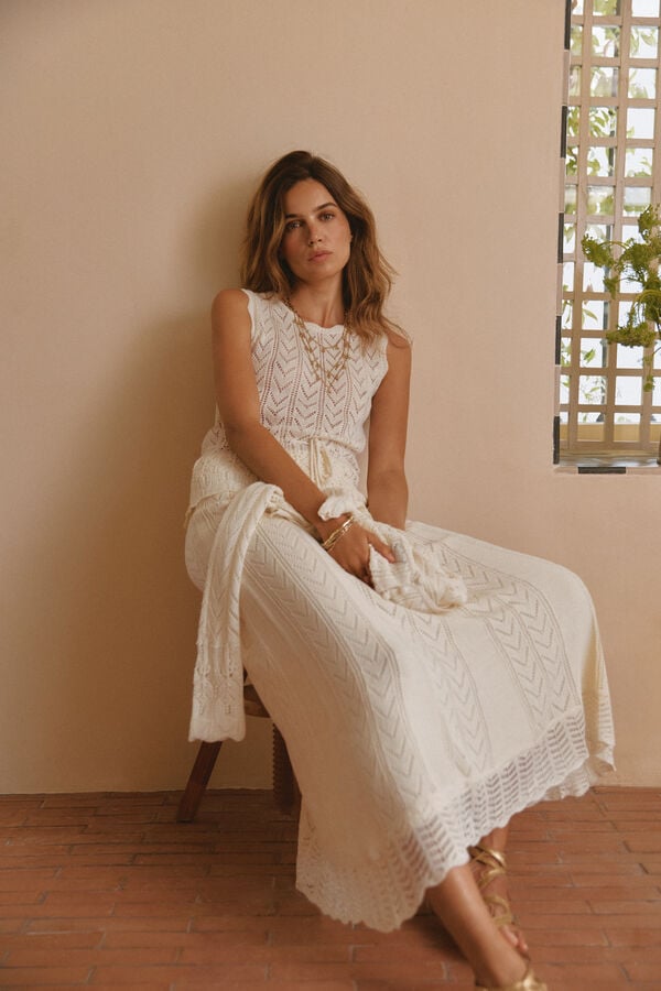 Hoss Intropia Rielle. Falda de punto Blanco