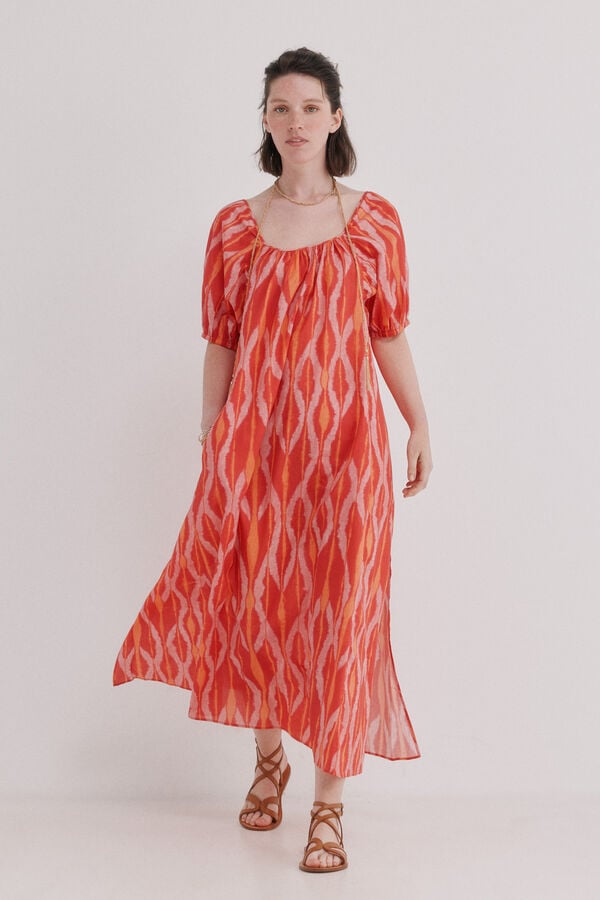 Hoss Intropia Aida. Vestido midi estampado Multicolor