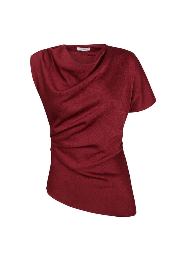 Hoss Intropia Carolyn. Blusa flu&iacute;da satinada Vino