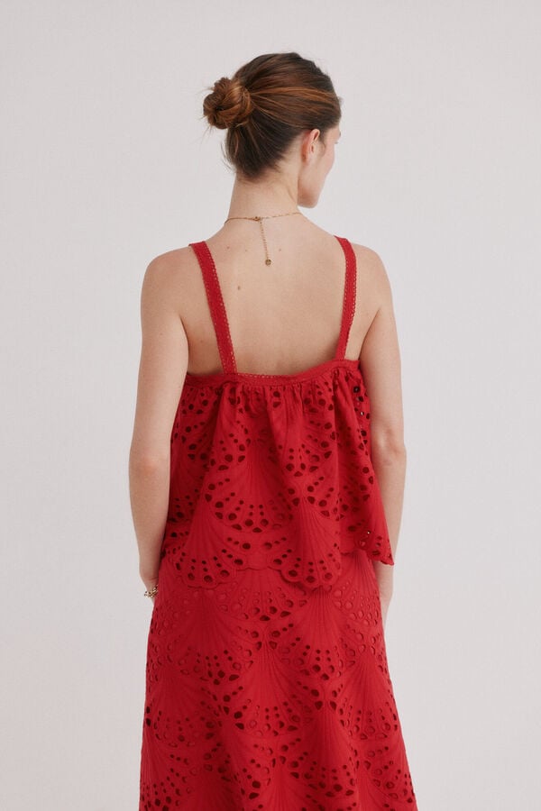 Hoss Intropia Cristina. Blusa vazada Vermelho