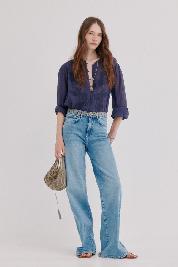 Hoss Intropia Briar. Jeans bordados Azul marino