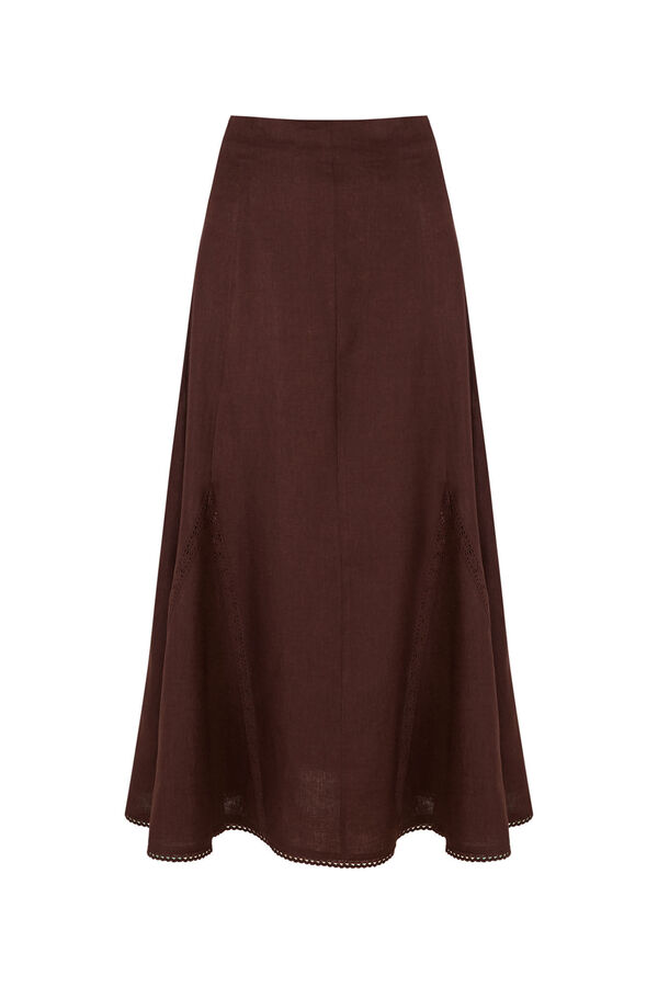 Hoss Intropia Raina. Falda midi Marron