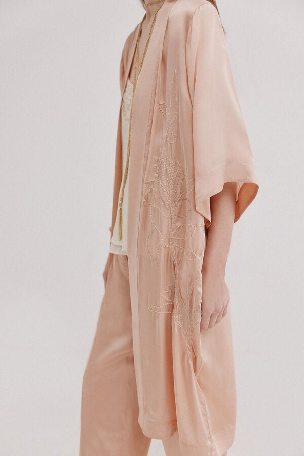 Hoss Intropia Elora. Kimono flu&iacute;do satinado Rosa