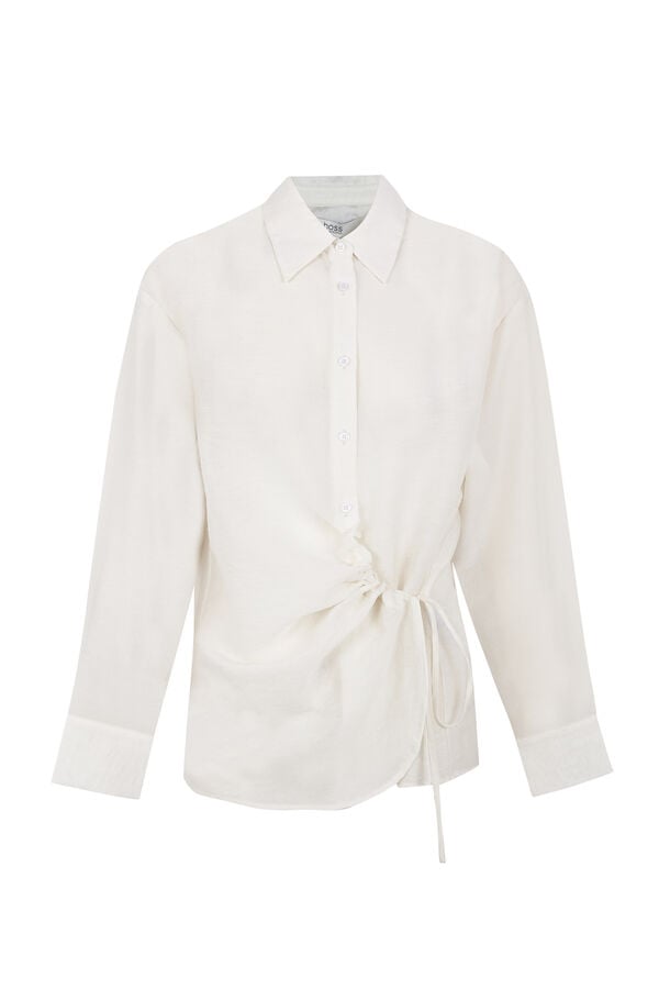 Hoss Intropia Cala. Camisa com folhos Azul