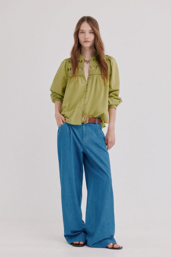 Hoss Intropia Cecile. Blusa mnaga larga Kaki