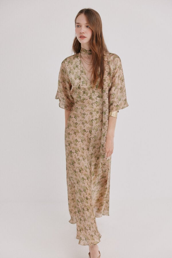 Hoss Intropia Astrid. Vestido acetinado Multicolorido