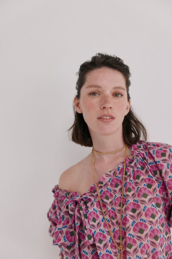 Hoss Intropia Camille. Blusa floral Azul
