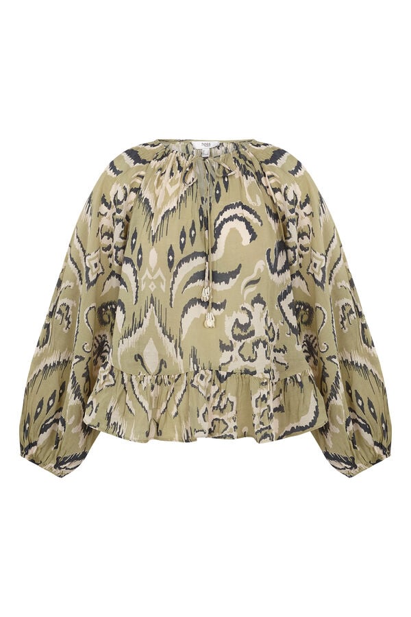 Hoss Intropia Camer&oacute;n. Blusa estampada Kaki