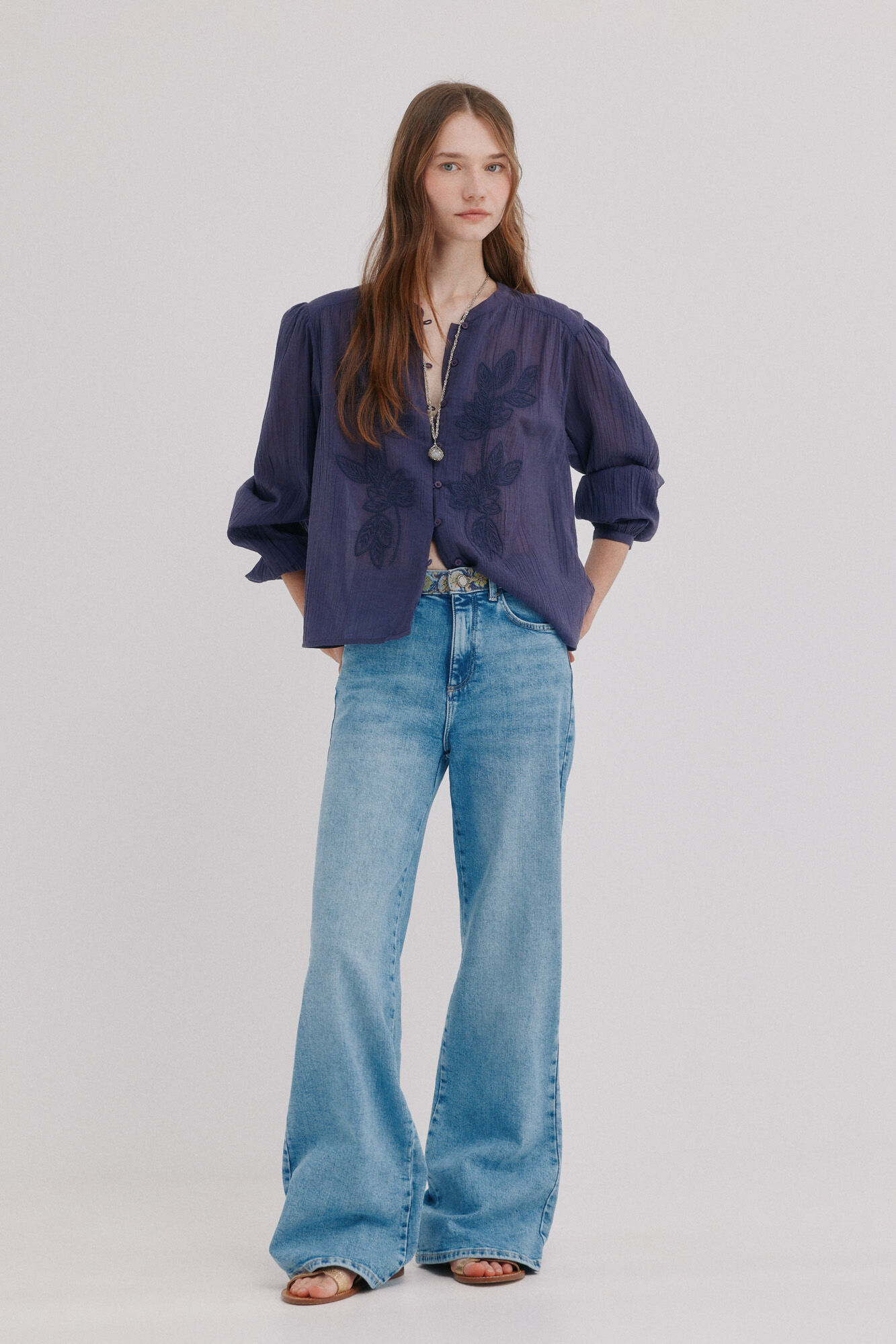 Hoss Intropia Cassie. Blusa bordada