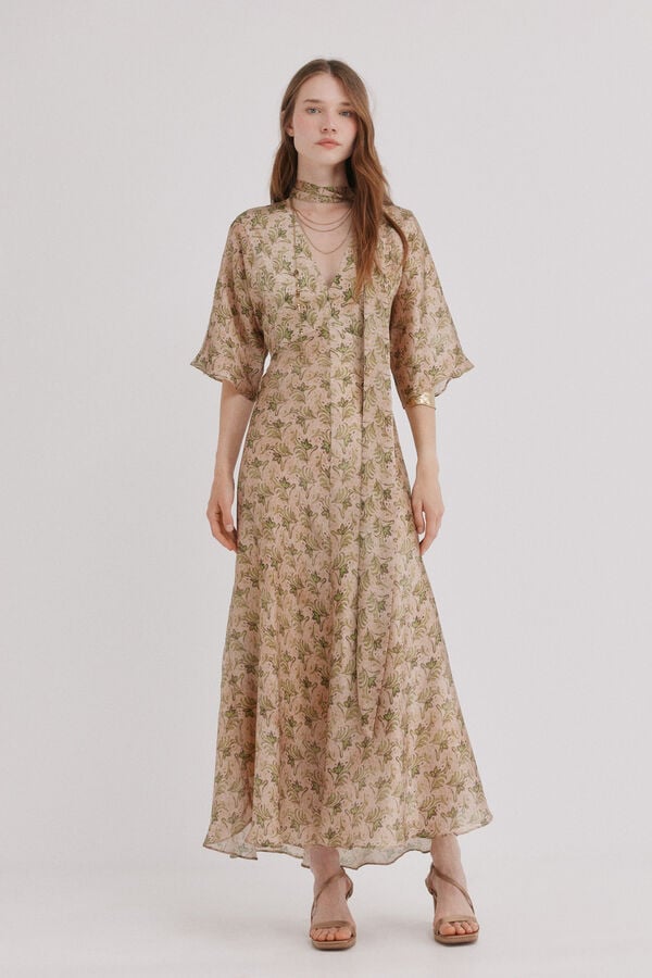 Hoss Intropia Astrid. Vestido acetinado Multicolorido