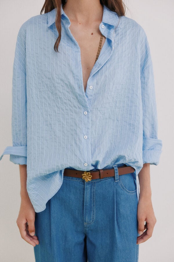Hoss Intropia Cordelia. Camisa rayas Azul