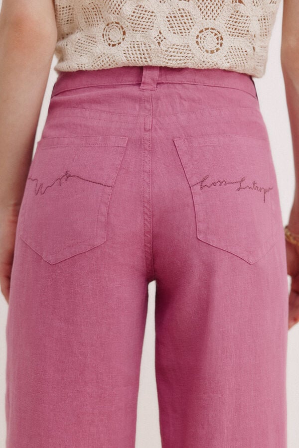 Hoss Intropia Paupa. Pantal&oacute;n de lino Lila