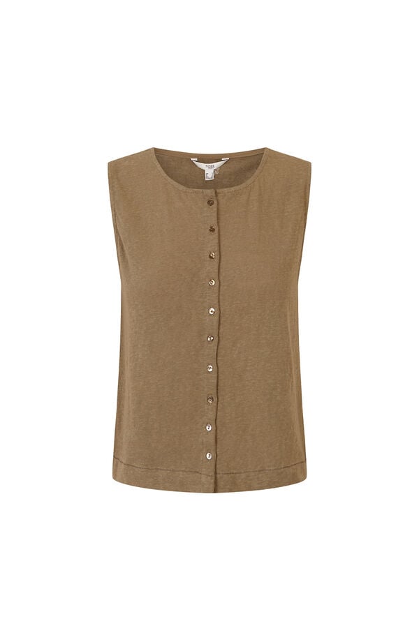 Hoss Intropia Mireia. Camiseta sin mangas tapeta Kaki