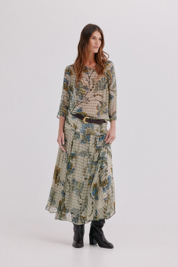 Hoss Intropia Cianna. Blusa estampada Multicolorido