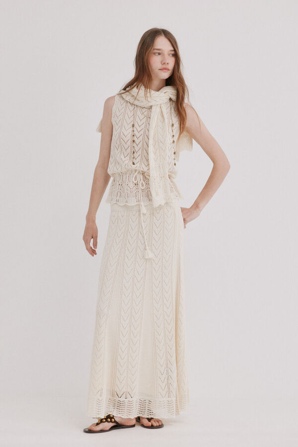 Hoss Intropia Rielle. Falda de punto Blanco