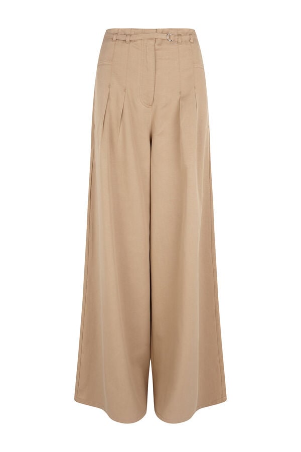 Hoss Intropia Poppy. Cal&ccedil;a fluida com pin&ccedil;as Ecru