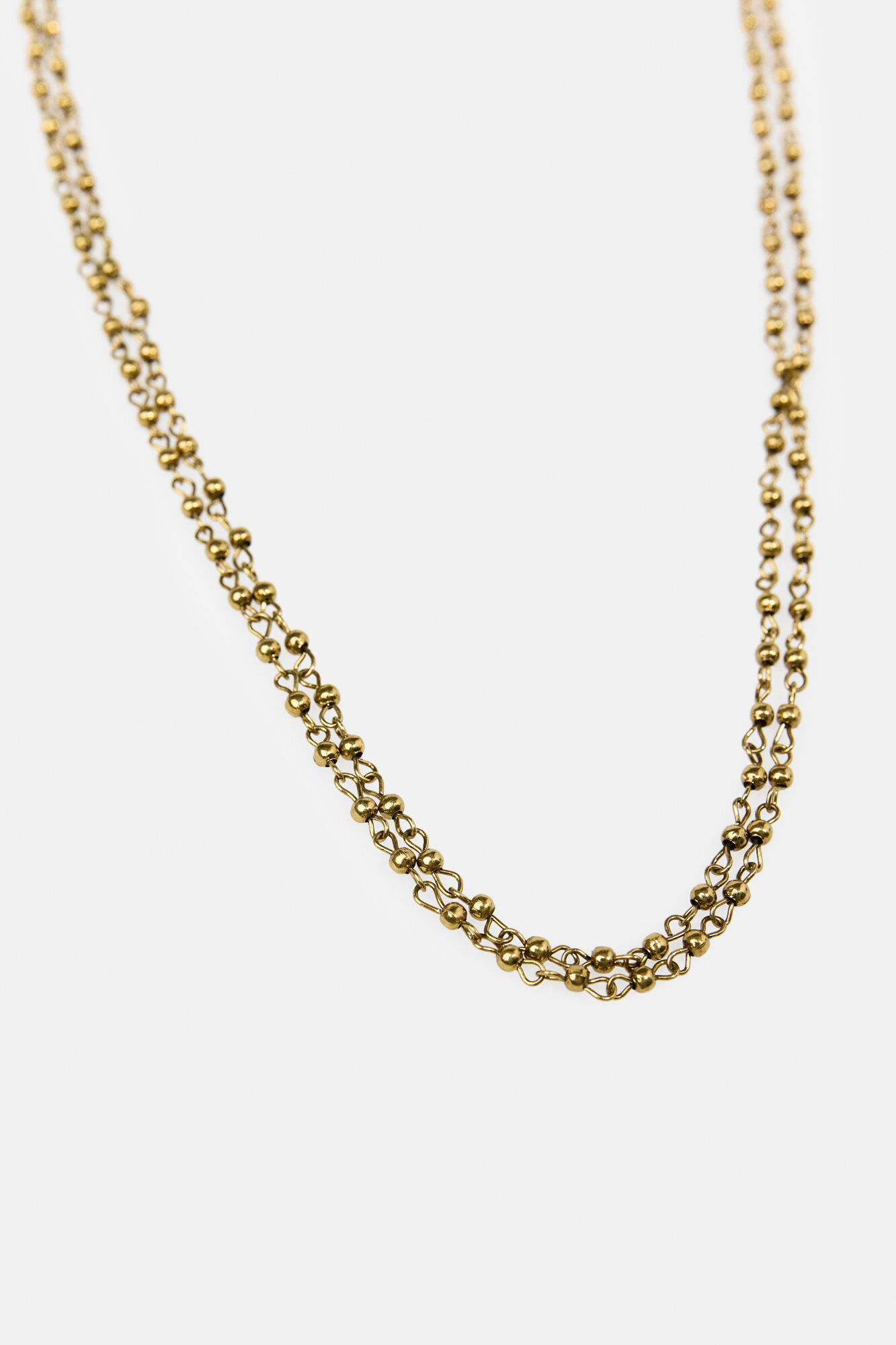 Hoss Intropia Luciana. Colar de contas banhado a ouro