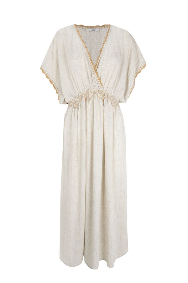 Hoss Intropia Alexia. Vestido bordado Beige