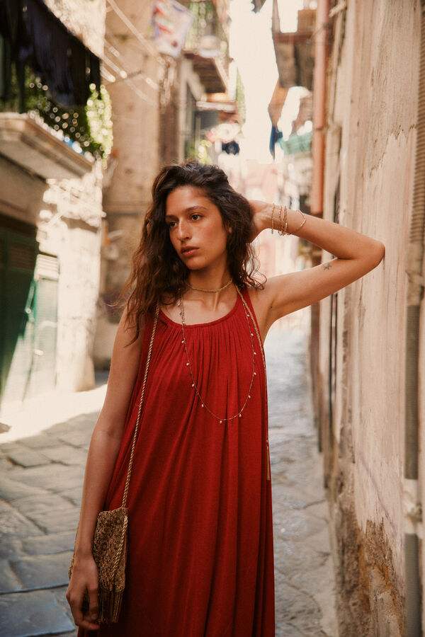 Hoss Intropia Arlet. Vestido largo rojo