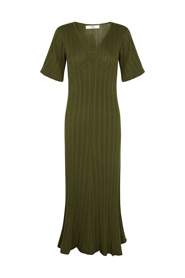 Hoss Intropia Anne. Vestido de malha rendada Verde