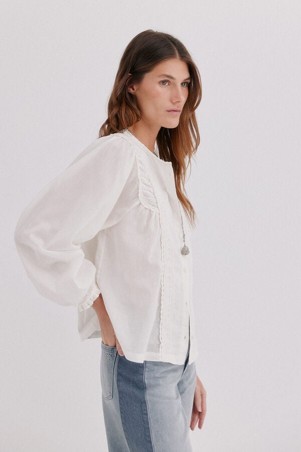 Hoss Intropia Caelia. Blusa fluida Ecru
