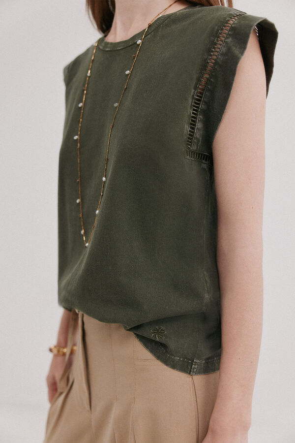 Hoss Intropia Mafi. T-shirt gola redonda Verde