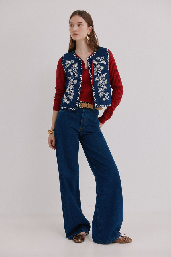 Hoss Intropia Edurne. Colete denim Azul