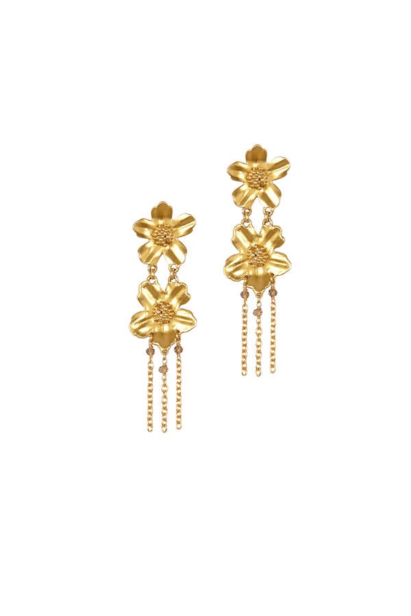 Hoss Intropia Leila. Pendientes Flor Dorado