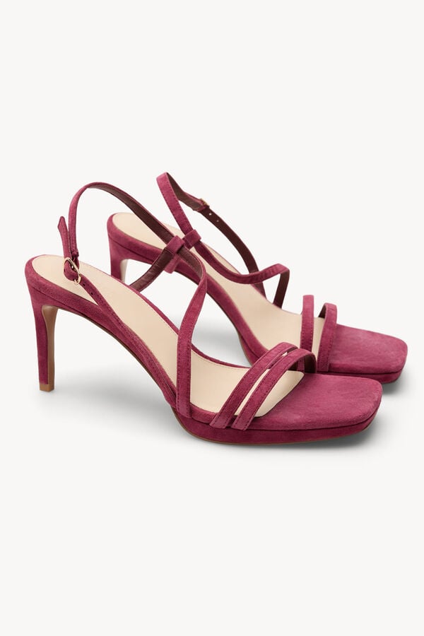 Hoss Intropia Mireia. Sandalias tac&oacute;n ante Lila