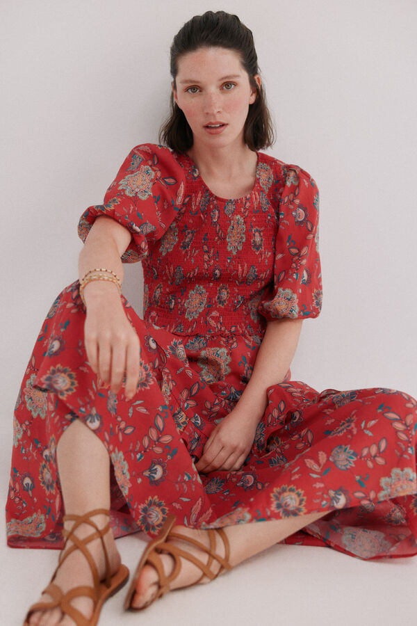 Hoss Intropia Asha. Vestido midi fluido Multicolorido