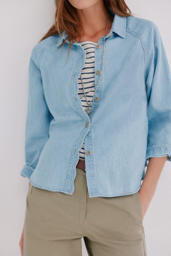 Hoss Intropia Cora. Camisa denim Azul