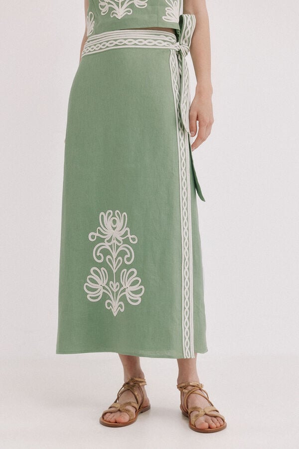 Hoss Intropia Renata. Falda cruzada Verde