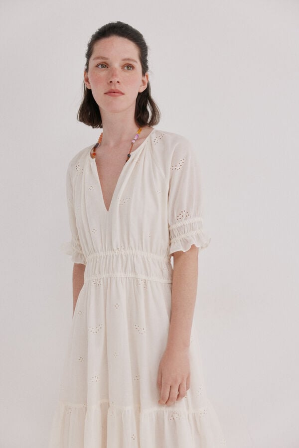 Hoss Intropia Alana. Vestido midi Blanco
