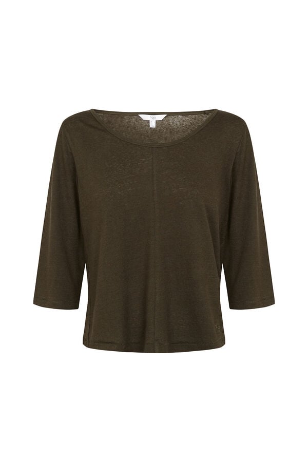Hoss Intropia Mona. Camiseta escote redondo Kaki