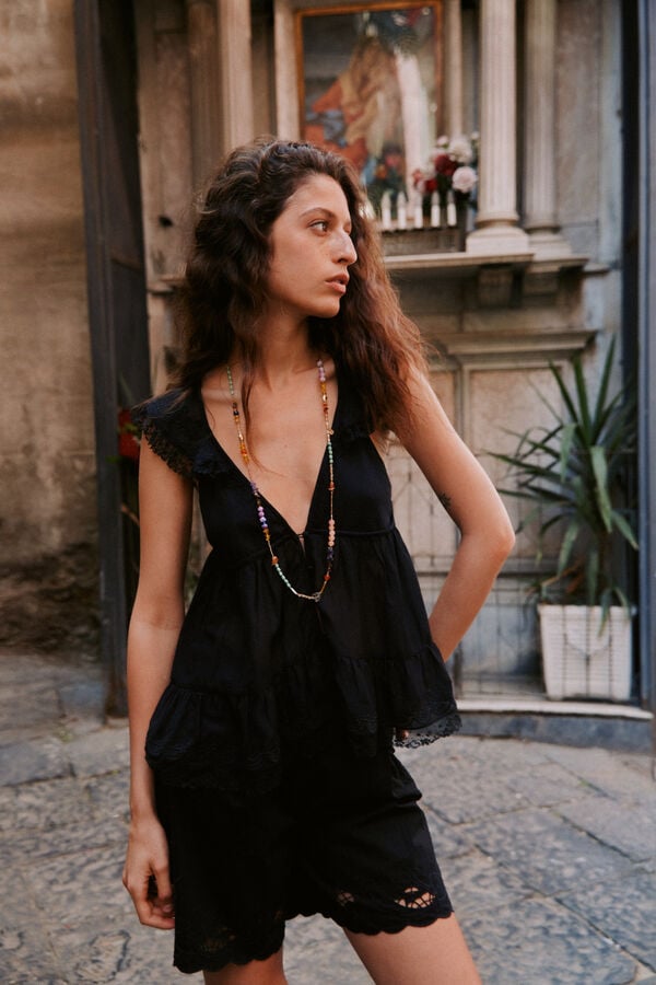 Hoss Intropia Celeste. Blusa fluida Preto