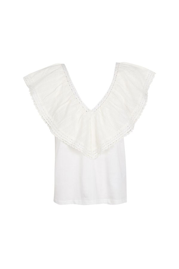 Hoss Intropia T-shirt com folho Malaika Ecru