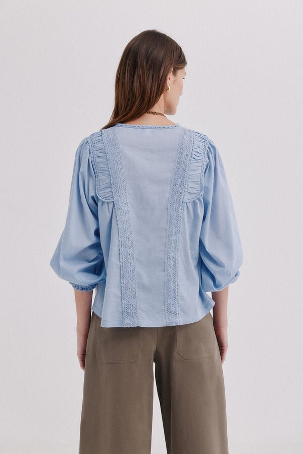 Hoss Intropia Caelia. Blusa fluida Azul
