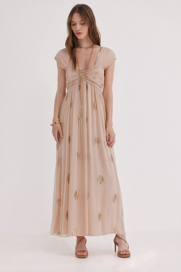 Hoss Intropia Aurora. Vestido bordado Subiu