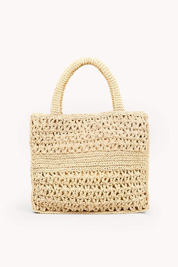 Hoss Intropia Nadia. Bolso fibras naturales trenzadas Beige
