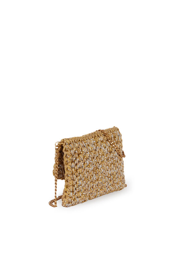 Hoss Intropia Numa. Bolso trenzado de tejido Dorado