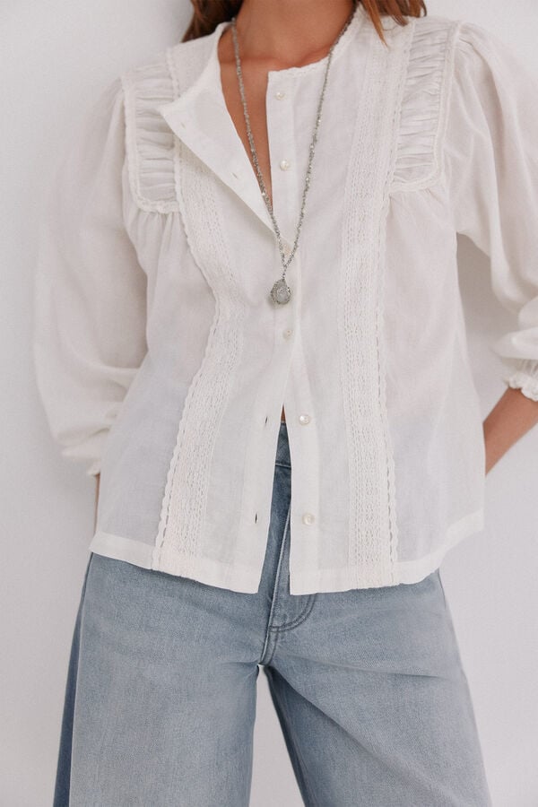 Hoss Intropia Caelia. Blusa fluida Ecru