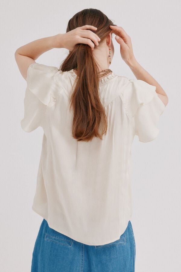 Hoss Intropia Cleo. Blusa flu&iacute;da Beige