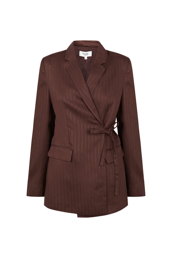 Hoss Intropia Elaine. Blazer cuello solapa Marron oscuro