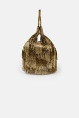 Hoss Intropia Natalia. Bolso con anillas y flecos Dorado