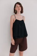 Hoss Intropia Clarissa. Top lencero Negro