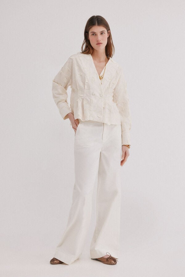 Hoss Intropia Patricia. Cal&ccedil;a de corte largo Ecru