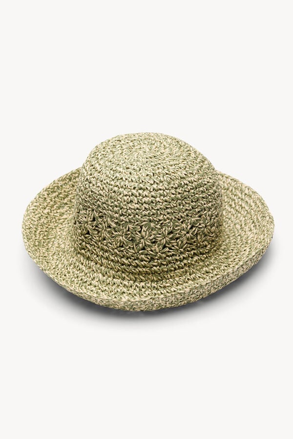 Hoss Intropia Larisa. Sombrero bucket rafia Kaki